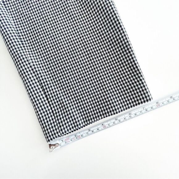 Ann Taylor The Ankle In Devin Fit Cropped Pants Houndstooth Black White Women 14 - Picture 12 of 12